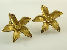 925 Sterlingsilber vergoldet Ohrringe große Blüte 1 Paar Ohrstecker