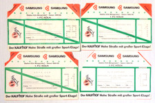 4 Heimspiel Ticket`s - 1. FC Köln =Bundesliga + UEFA Pokal Saison 1989/90