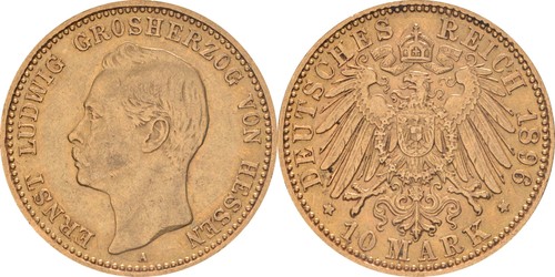 Hessen mark 1896 224 - hessen:10,