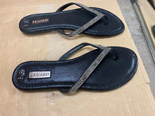 Flip Flops Sandalen Zehentrenner schwarz Gr. 39 Primark Leder neuwertig