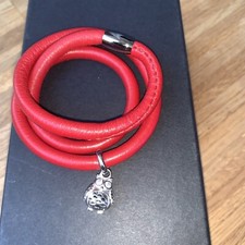 Armband, Story by Kranz & Ziegler, dunkel rot, Eule / Charm/Silber /NEU/Geschenk
