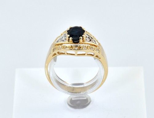 Saphir diamant ring 585 000 - saphir,