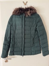 Strenesse Blue, Daunenjacke mit Kapuze, Grün, Echt Pelz Kragen, Gr. 36