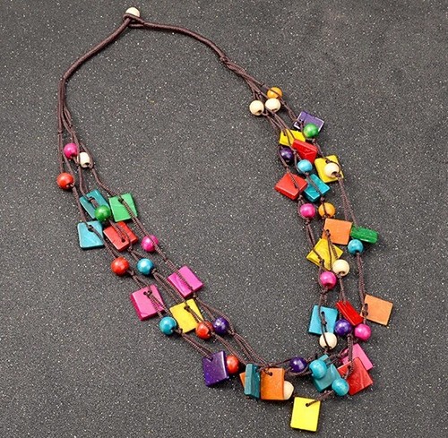 Holz collier kette - collier,