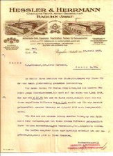 Hessler & Herrmann Raguhn hist. Schreiben 1904 Sachsen Anhalt Chemie Öl Libehna