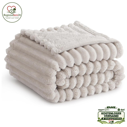 Kuscheldecke flauschig beige - kuscheldecke,
