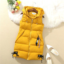 Damen Lange Weste Steppweste