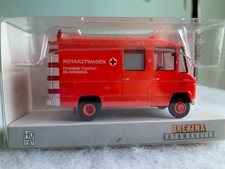Brekina 36928 MB L508 RTW Notarztwagen Feuerwehr FRANKFURT BG-UNFALLKLINIK 1:87