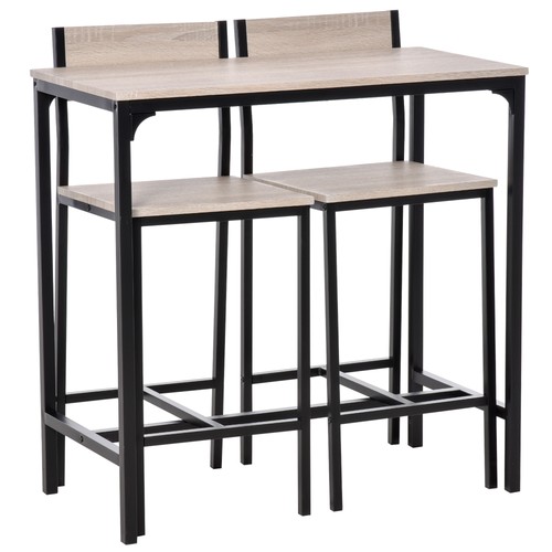 Homcom bartisch set teilig - homcom, 3-teilig