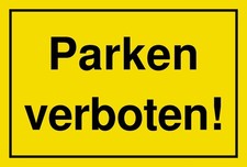 ☆ Schild - Parken verboten - 200x120 / 250x150 / 300x200 Kunststoff (Parkverbot)