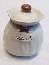 Zuckertopf Keramik, Zuckersack mit Deckel