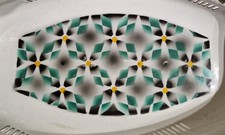 Emaille Schrippenschale Brotschale Brotkorb Art Deco Spritzdekor Email 1930