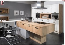 CONCEPT Design Einbauküche KOCHINSEL Musterküche Magnolienweiß Vintageeiche Möbe