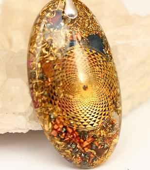Orgonit elipse amulett - orgonit,