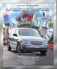 2001 Chevrolet Venture Opel Sintra USA Prospekt Brochure, 36 Seiten