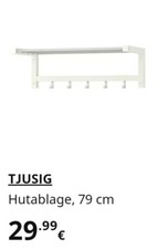 Ikea TJUSIG Hängegarderobe mit Hutablage 79cm