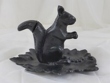 Vintage Nussknacker Blattschale mit Eichhörnchen Metallguss (Nr. 208)