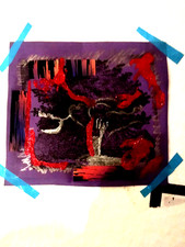 selbstgestaltetes Bild "roter Baum"