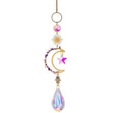 Sonnenfänger Regenbogen Windspiel Edelstein Esoterik Geschenk Stern Sonne Mond