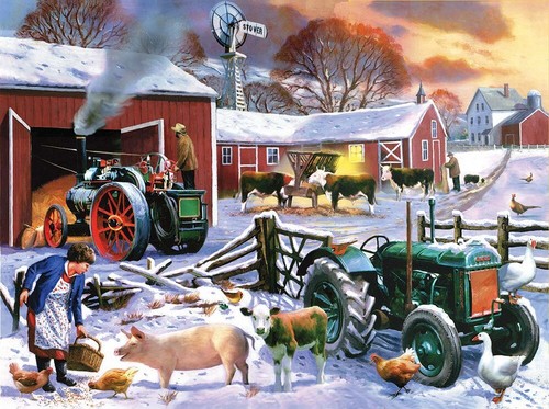 Puzzle winter auf - winter,