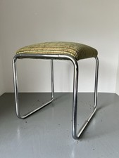 alter Stahlrohr Hocker Bauhaus Marcel Breuer Mauser Slezak? 30er Vintage Stool