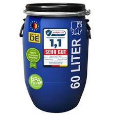 60 L Weithalsfass mit Spannverschluss | 100% Lebensmittelecht | Universalfass