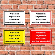 Schild Widerlich abgestellte