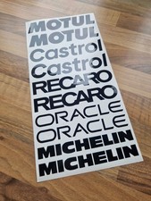 Motorsport Sponsoren Aufkleber Tuning Racing Sticker Set 10 x 14 cm