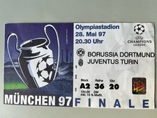 Eintrittskarte Ticket Champions League Finale 1997 Dortmund - Juventus Turin