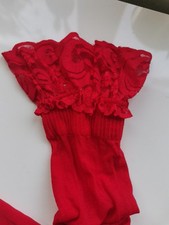 Halterlose Strumpfhose Rot , Blickdicht M Neu 