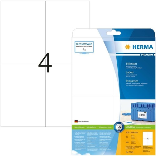 Herma 5063 universal etiketten - 5063,