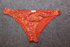 BIKINI UNTERTEIL SLIP  GRÖSSE 38 ORANGE GEMUSTERT  SEITLICH GERAFFT H&M