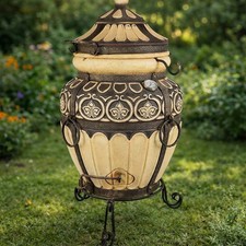 Tandoor Ofen, Ton Holzkohle