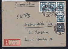 Sowjetische Zone 48 A u.a. auf Brief Ost- Sachsen #DAR23