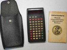 Commodore SR4148R Taschenrechner + Hülle + Bedienungsanleitung calculator