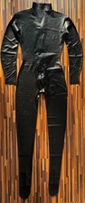 Latexa Ganzanzug Füßen 3Wege RV durch Schritt chloriert Latex 0,4 mm Schwarz TOP