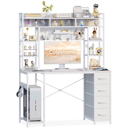 Schreibtisch mit lochwand und - lochwand,