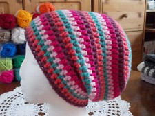 Häkelmütze, myboshi original No 3, 100% Merino-Wolle, 5 Farben, 2 Möglichkeiten