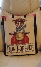 Doros xxl Shopper Tote Webstoff, Unikat, handmade, Hund Roller Jack Russel dog 