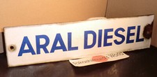 EMAILSCHILD Tankstelle ARAL DIESEL Zapfsäulenschild 28cm x 7,2cm ÖL Benzin 1955
