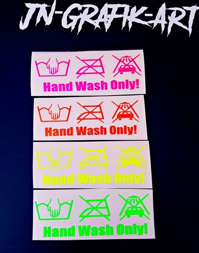 Hand wash only aufkleber - wash,
