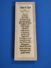 Oma & Opa Danke-Aufsteller Geschenk  -  'Ihr seid die besten der Welt...'