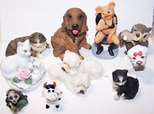 Miniaturen Nr.4 - AUSWAHL - KUNSTHARZ- Hunde Katzen Eule Kuh Fetisch Panda Welpe