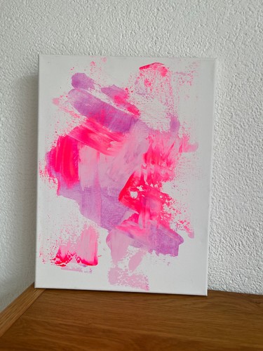 Abstraktes neon acrylbild - abstraktes, neon-acrylbild