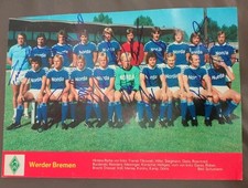 15 original Autogramme auf Mannschaftsbild Von Werder Bremen, DFB,1977,Kicker