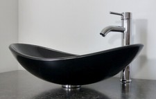 Aufsatz Glas Waschbecken OVAL