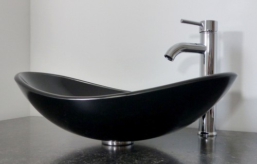 Aufsatz glas waschbecken oval - aufsatz,