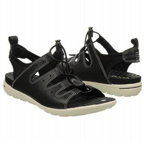 Women ecco heels - black, leather