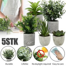 5 Stück Kleine Kunstpflanzen