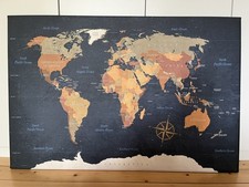 Korkbild Ocean Weltkarte 120x80cm